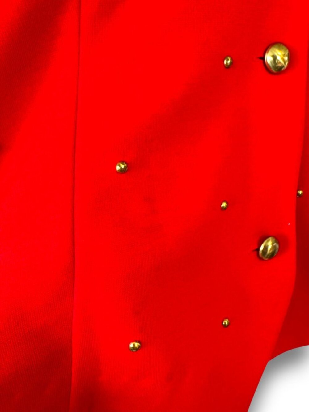 Vintage Halmode Plus Red Studded Button Front Blouse 80s 90s - Picture 7 of 12